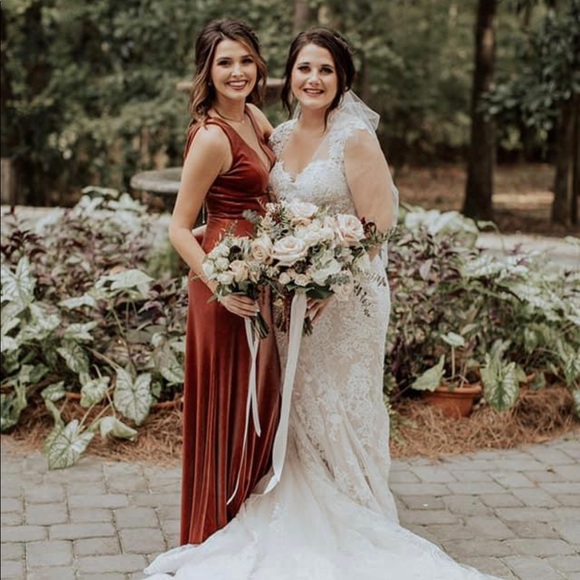 Jenny Yoo Logan dress, English rose. Size 4 - Picture 3 of 5